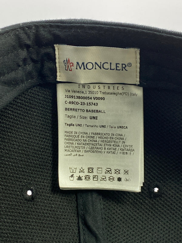 【中古品】【メンズ/レディース】 MONCLER モンクレール BERRETTO BASEBALL CAP J10913B00054 ベレット ベースボール キャップ 帽子 185-260521-em-82-min カラー：ブラック 万代Net店