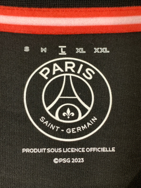 【中古品】【メンズ】 PARIS SAINT GERMAIN パリ サンジェルマン LOGO TEE ロゴ Tシャツ メンズ トップス半袖 142-260520-KS-37-min サイズ：L カラー：ブラック 万代Net店