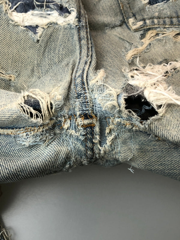【ジャンク品】【メンズ】 LEVI'S リーバイス 66後期 501 DENIM PANT リーバイス デニムパンツ ジーンズ メンズ ボトムス 157-260520-KS-04-min サイズ：W30 L34 カラー：ライトブルー 万代Net店