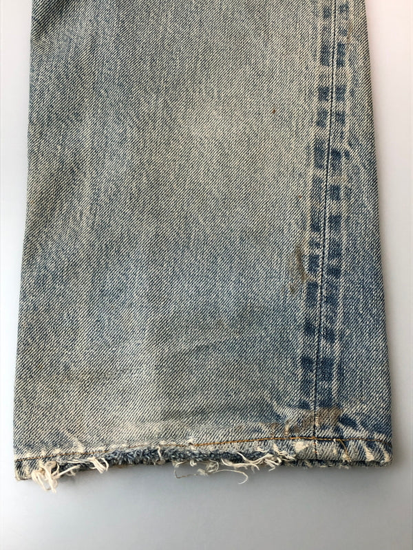 【ジャンク品】【メンズ】 LEVI'S リーバイス 66後期 501 DENIM PANT リーバイス デニムパンツ ジーンズ メンズ ボトムス 157-260520-KS-04-min サイズ：W30 L34 カラー：ライトブルー 万代Net店