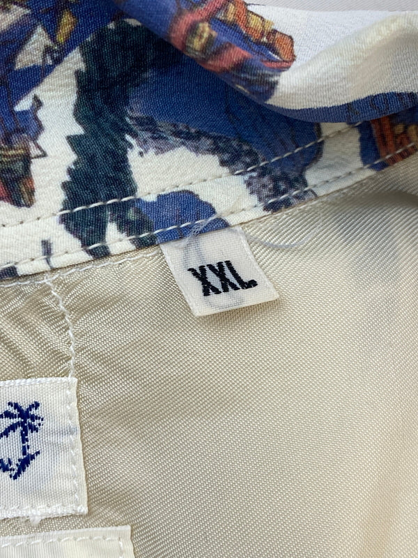 【中古品】【メンズ】 SUNSURF サンサーフ ×葛飾北斎 SS37918 SPECIAL EDITION RAYON S S 忠臣蔵討入 半袖シャツ ショートスリーブ 145-260607-AS-17-min サイズ：XXL カラー：オフホワイト/ブラウン系 万代Net店