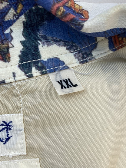 【中古品】【メンズ】 SUNSURF サンサーフ ×葛飾北斎 SS37918 SPECIAL EDITION RAYON S S 忠臣蔵討入 半袖シャツ ショートスリーブ 145-260607-AS-17-min サイズ：XXL カラー：オフホワイト/ブラウン系 万代Net店