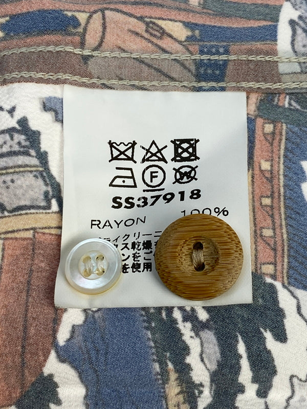 【中古品】【メンズ】 SUNSURF サンサーフ ×葛飾北斎 SS37918 SPECIAL EDITION RAYON S S 忠臣蔵討入 半袖シャツ ショートスリーブ 145-260607-AS-17-min サイズ：XXL カラー：オフホワイト/ブラウン系 万代Net店