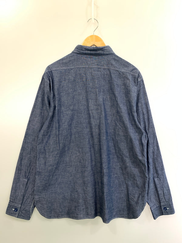 【中古品】【メンズ】 BUZZ RICKSON'S バズリクソンズ BLUE CHAMBRAY WORK SHIRT BR25995 ブルー シャンブレー ワークシャツ 長袖シャツ トップス 145-260529-yn-12-min サイズ：18-18 1/2 カラー：ブルー系 万代Net店