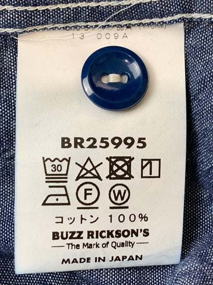 【中古品】【メンズ】 BUZZ RICKSON'S バズリクソンズ BLUE CHAMBRAY WORK SHIRT BR25995 ブルー シャンブレー ワークシャツ 長袖シャツ トップス 145-260529-yn-12-min サイズ：18-18 1/2 カラー：ブルー系 万代Net店