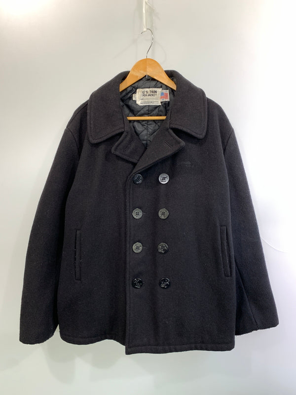 【中古品】【メンズ】 SCHOTT ショット 740N PEA COAT ピーコート アウター 145-260520-AS-37-min サイズ：48 カラー：ブラック 万代Net店