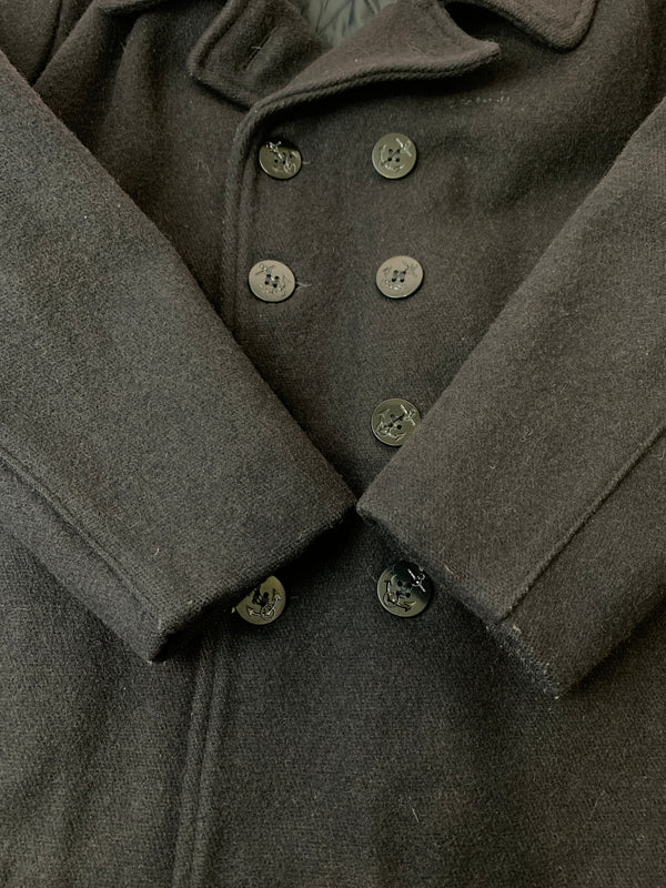 【中古品】【メンズ】 SCHOTT ショット 740N PEA COAT ピーコート アウター 145-260520-AS-37-min サイズ：48 カラー：ブラック 万代Net店