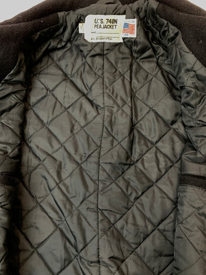 【中古品】【メンズ】 SCHOTT ショット 740N PEA COAT ピーコート アウター 145-260520-AS-37-min サイズ：48 カラー：ブラック 万代Net店