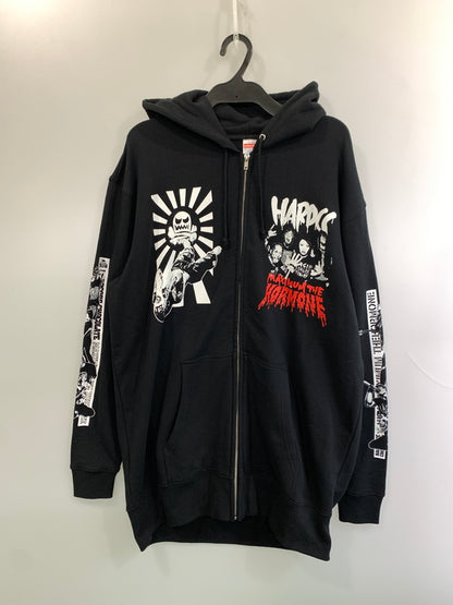 【中古品】【メンズ】 マキシマムザホルモン ヘドバン大虐殺 フルジップパーカー 147-260520-AS-35-min サイズ：XXL カラー：ブラック 万代Net店