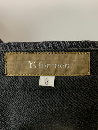 【中古品】【メンズ】 Y'S FOR MEN ワイズフォーメン 00's SETUP ウールギャバジン セットアップ ジャケット ボトムス 140-260529-yn-07-min サイズ：ジャケット4/パンツ3 カラー：ブラック 万代Net店
