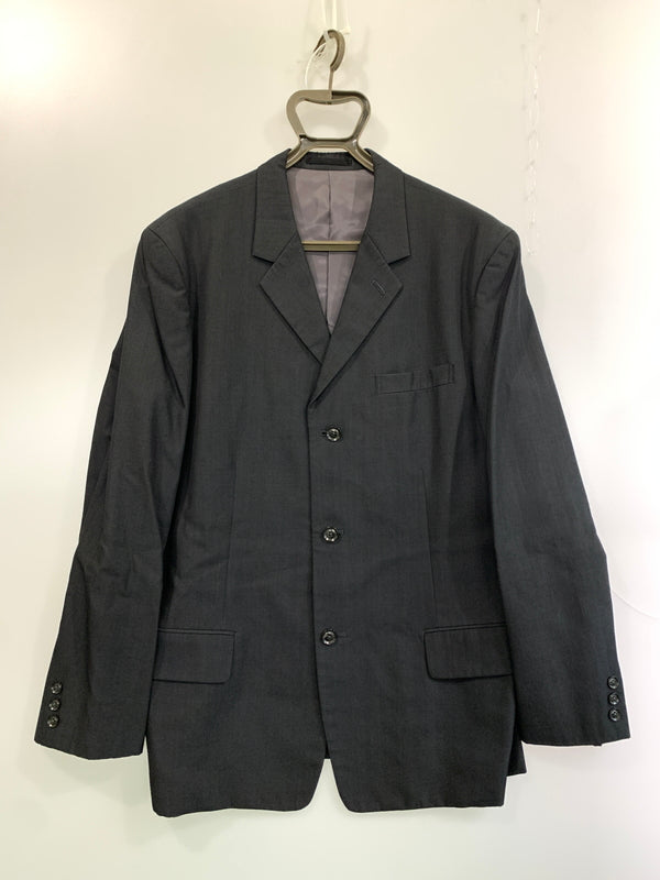 【中古品】【メンズ】 Y'S FOR MEN ワイズフォーメン 00's SETUP ウールギャバジン セットアップ ジャケット ボトムス 140-260529-yn-07-min サイズ：ジャケット4/パンツ3 カラー：ブラック 万代Net店