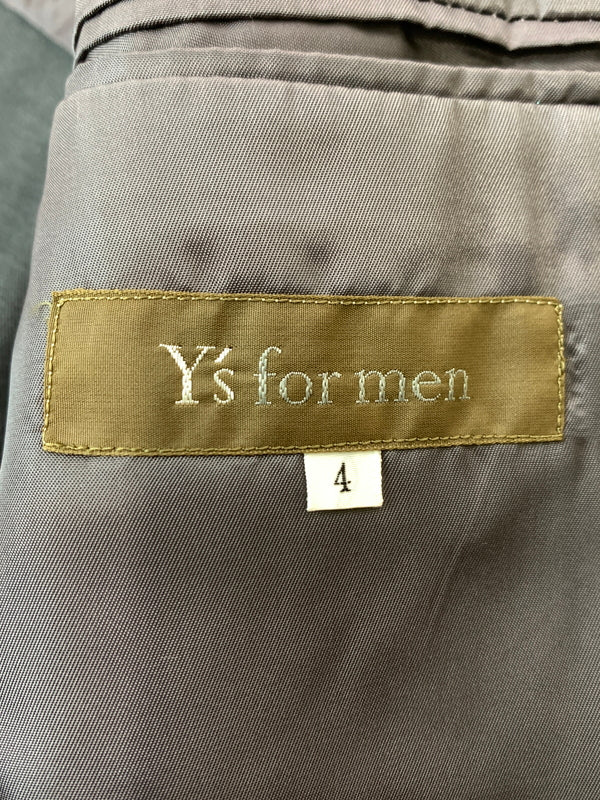 【中古品】【メンズ】 Y'S FOR MEN ワイズフォーメン 00's SETUP ウールギャバジン セットアップ ジャケット ボトムス 140-260529-yn-07-min サイズ：ジャケット4/パンツ3 カラー：ブラック 万代Net店