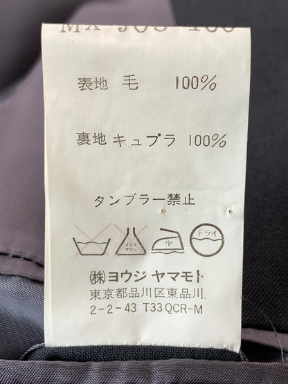 【中古品】【メンズ】 Y'S FOR MEN ワイズフォーメン 00's SETUP ウールギャバジン セットアップ ジャケット ボトムス 140-260529-yn-07-min サイズ：ジャケット4/パンツ3 カラー：ブラック 万代Net店