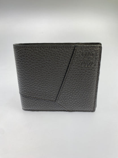 【中古品】【メンズ/レディース】 LOEWE ロエベ PUZZLE BI-FOLD WALLET パズル バイ フォールド 二つ折り財布 181-260611-yn-13-min カラー：ダークグレー 万代Net店