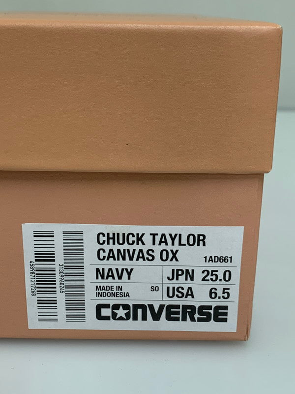 【中古品】【メンズ】 CONVERSE コンバース CHUCK TAYLOR CANVAS OX 1AD661 チャックテイラー キャンバス オックス スニーカー メンズ シューズ 靴 163-260521-em-62-min サイズ：25.0cm カラー：ブラック 万代Net店