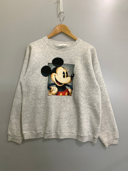 【中古品】【メンズ】 DISNEY STORE ディズニーストア 90S MICKEY MOUTH SWEATSHIRT 90年代 ミッキーマウス スウェットシャツ メンズ トップス 146-260520-KS-28-min サイズ：M カラー：グレー系 万代Net店