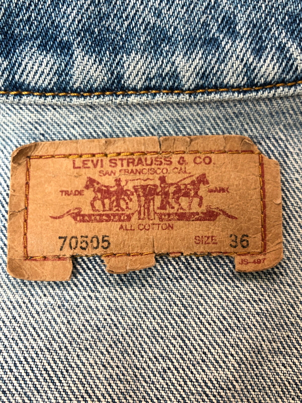 【中古品】【メンズ】 LEVI'S リーバイス 4TH TYPE DENIM JACKET 70505 フォースタイプ デニムジャケット メンズ アウター 146-260520-KS-06-min サイズ：36 カラー：ブルー 万代Net店
