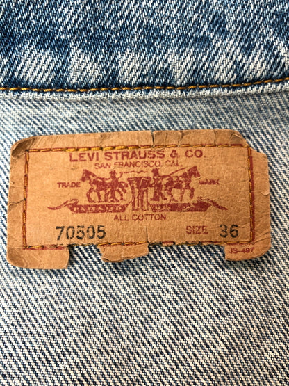 【中古品】【メンズ】 LEVI'S リーバイス 4TH TYPE DENIM JACKET 70505 フォースタイプ デニムジャケット メンズ アウター 146-260520-KS-06-min サイズ：36 カラー：ブルー 万代Net店