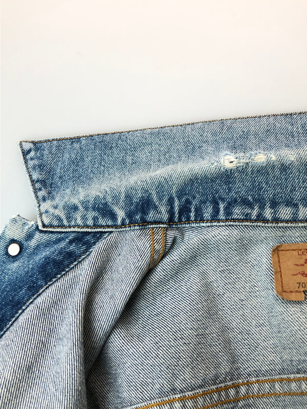 【中古品】【メンズ】 LEVI'S リーバイス 4TH TYPE DENIM JACKET 70505 フォースタイプ デニムジャケット メンズ アウター 146-260520-KS-06-min サイズ：36 カラー：ブルー 万代Net店