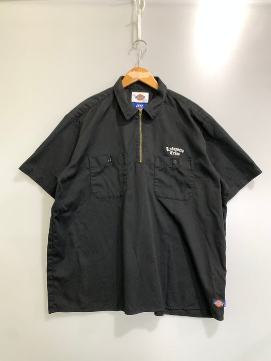 【中古品】【メンズ】 LAFAYETTE ×DICKIES ラファイエット ディッキーズ HALF ZIP WORK SHIRT ハーフジップ ワークシャツ メンズ トップス 142-260520-KS-36-min サイズ：L カラー：ブラック 万代Net店