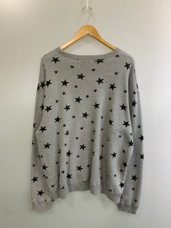 【中古品】【メンズ】 CALEE キャリー ALLOVER STAR PATTERN LS SWEATSHIRT CL-22AW005SP オールオーバースターパターン スウェットシャツ クルーネック 星総柄 142-260610-kt-18-min サイズ：XL カラー：グレー 万代Net店