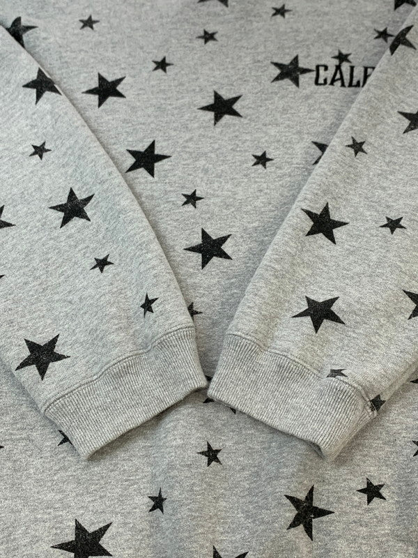 【中古品】【メンズ】 CALEE キャリー ALLOVER STAR PATTERN LS SWEATSHIRT CL-22AW005SP オールオーバースターパターン スウェットシャツ クルーネック 星総柄 142-260610-kt-18-min サイズ：XL カラー：グレー 万代Net店
