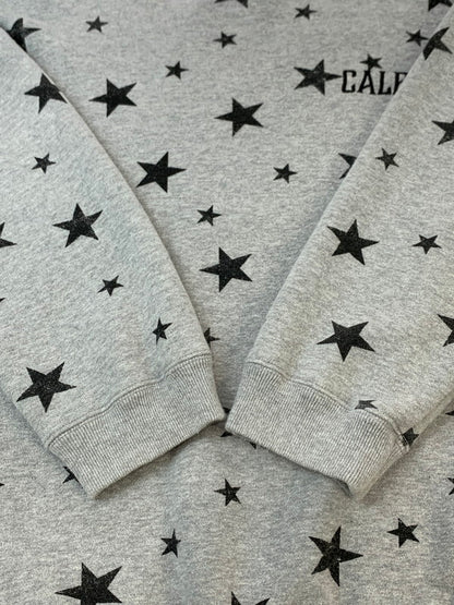 【中古品】【メンズ】 CALEE キャリー ALLOVER STAR PATTERN LS SWEATSHIRT CL-22AW005SP オールオーバースターパターン スウェットシャツ クルーネック 星総柄 142-260610-kt-18-min サイズ：XL カラー：グレー 万代Net店