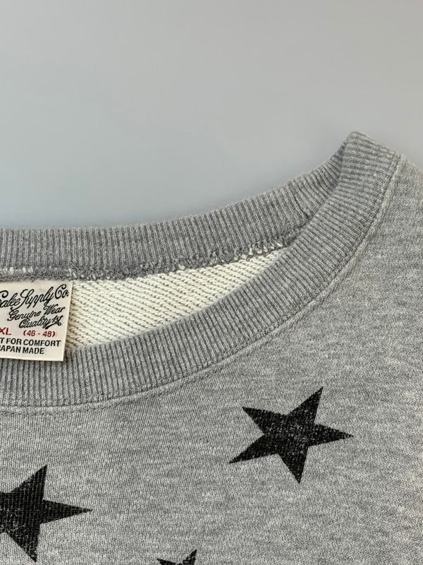 【中古品】【メンズ】 CALEE キャリー ALLOVER STAR PATTERN LS SWEATSHIRT CL-22AW005SP オールオーバースターパターン スウェットシャツ クルーネック 星総柄 142-260610-kt-18-min サイズ：XL カラー：グレー 万代Net店