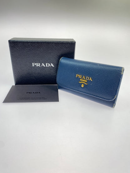 【現状渡し品】【メンズ/レディース】 PRADA プラダ 1PG222 6連キーケース 181-260713-KS-08-min カラー：ブルー 万代Net店