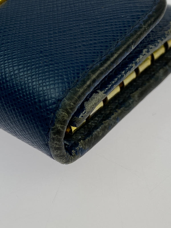 【現状渡し品】【メンズ/レディース】 PRADA プラダ 1PG222 6連キーケース 181-260713-KS-08-min カラー：ブルー 万代Net店