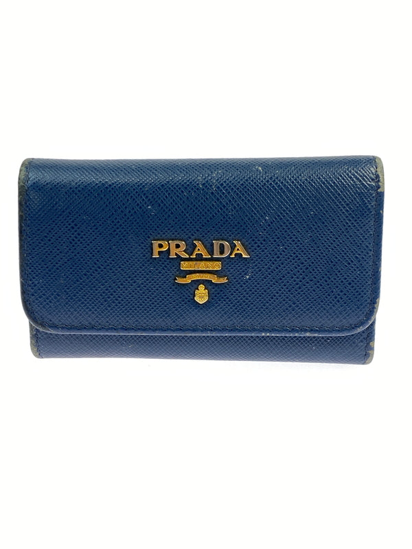 【現状渡し品】【メンズ/レディース】 PRADA プラダ 1PG222 6連キーケース 181-260713-KS-08-min カラー：ブルー 万代Net店