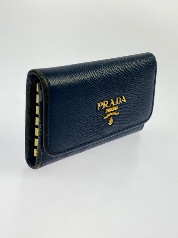 【現状渡し品】【メンズ/レディース】 PRADA プラダ 1PG222 6連キーケース 181-260713-KS-08-min カラー：ブルー 万代Net店