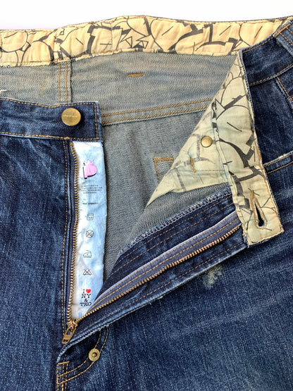 【現状渡し品】【メンズ】 PHENOMENON フェノメノン DENIM PANTS ILLPTS-03 デニムパンツ ボトムス 151-260529-yn-22-min サイズ：34 カラー：インディゴ 万代Net店