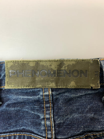 【現状渡し品】【メンズ】 PHENOMENON フェノメノン DENIM PANTS ILLPTS-03 デニムパンツ ボトムス 151-260529-yn-22-min サイズ：34 カラー：インディゴ 万代Net店