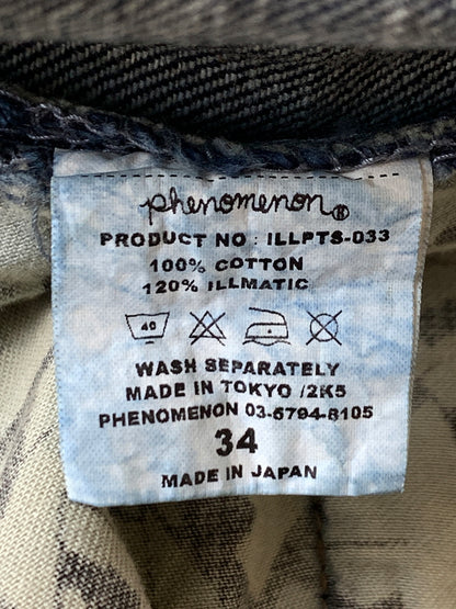 【現状渡し品】【メンズ】 PHENOMENON フェノメノン DENIM PANTS ILLPTS-03 デニムパンツ ボトムス 151-260529-yn-22-min サイズ：34 カラー：インディゴ 万代Net店