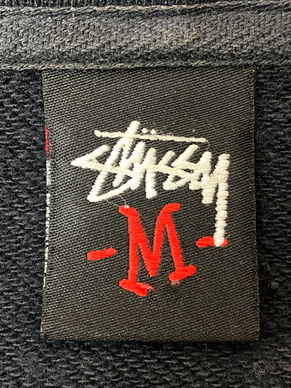 【中古品】【メンズ】 STUSSY ステューシー 00S ZIP HOODIE 00年代 ジップ フーディ ジップアップ パーカー メンズ トップス 142-260615-em-30-min サイズ：M カラー：ブラック 万代Net店