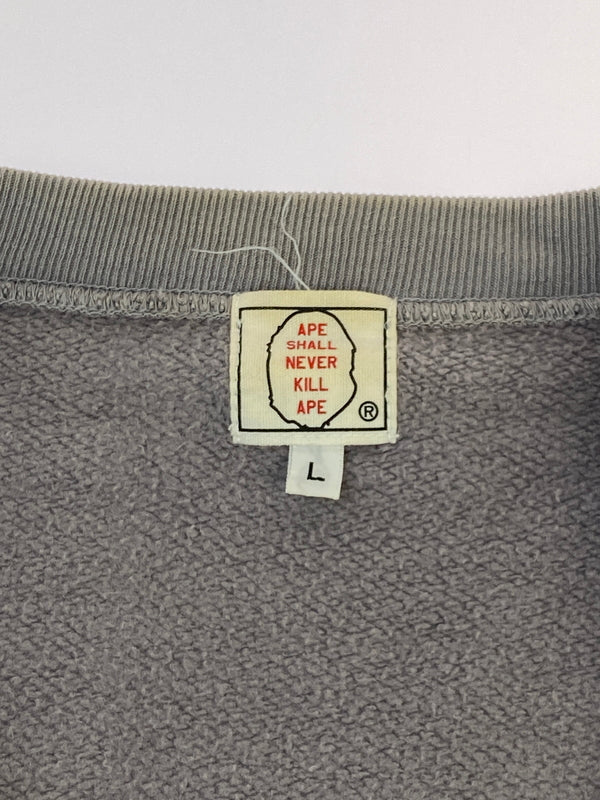 【中古品】【メンズ】 A BATHING APE ア ベイシング エイプ 90-00's BAPE STA SWEATSHIRT スウェットシャツ トレーナー トップス 142-260527-yn-26-min サイズ：L カラー：グレー系 万代Net店
