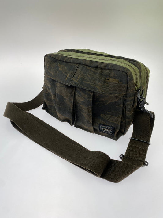 【中古品】【メンズ/レディース】 PORTER ポーター 70TH ANNIVERSARY カモ ショルダーバッグ 70周年 アニバーサリー カバン 鞄 188-260524-em-56-min カラー：ブラウン系 万代Net店