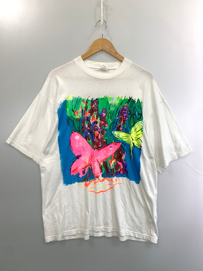 【現状渡し品】【メンズ】 KING ART SHIRT キング アーティスト シャツ 90's ART TEE 90年代 アートTシャツ 半袖Tシャツ トップス 146-260529-yn-35-min サイズ：L カラー：ホワイト 万代Net店