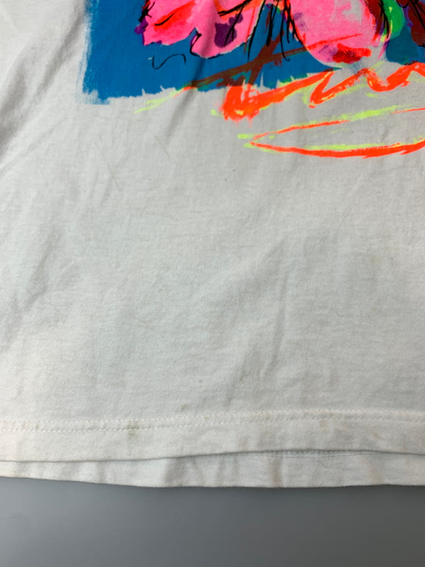 【現状渡し品】【メンズ】 KING ART SHIRT キング アーティスト シャツ 90's ART TEE 90年代 アートTシャツ 半袖Tシャツ トップス 146-260529-yn-35-min サイズ：L カラー：ホワイト 万代Net店