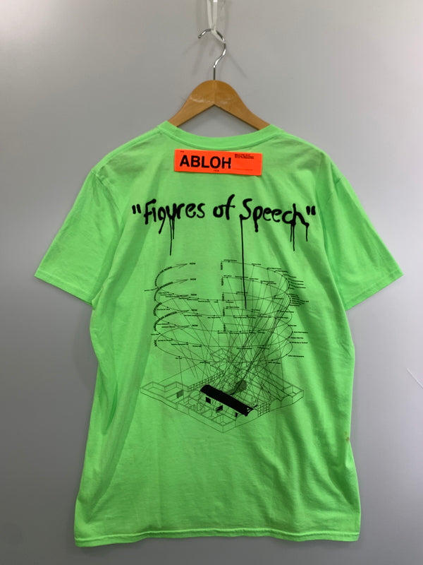 【現状渡し品】【メンズ】 VIRGILABLOH ヴァージル アブロー x MCA FIGUREOFSPEECH AMO TEE ショートスリーブTシャツ 半袖Tシャツ トップス 142-260529-yn-36-min サイズ：L カラー：蛍光グリーン 万代Net店