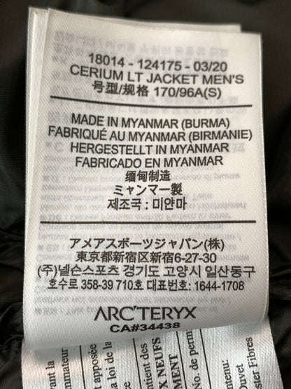 【中古品】【メンズ】 ARC'TERYX アークテリクス CERIUM LT JACKET 18014 セリウム LT ジャケット アウター ダウンジャケット 144-260526-jt-14-min サイズ：S カラー：オリーブ 万代Net店