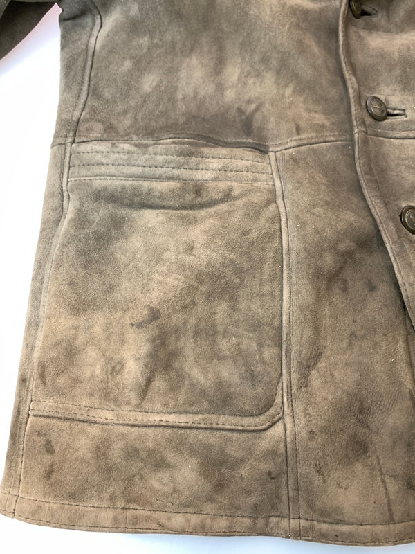 【現状渡し品】【メンズ】 YVES SAINT LAURENT POUR HOMME イヴ サンローラン プール オム ムートンコート アウター 141-260526-jt-16-min サイズ：105 カラー：ブラウン 万代Net店