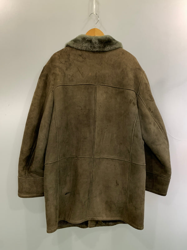 【現状渡し品】【メンズ】 YVES SAINT LAURENT POUR HOMME イヴ サンローラン プール オム ムートンコート アウター 141-260526-jt-16-min サイズ：105 カラー：ブラウン 万代Net店