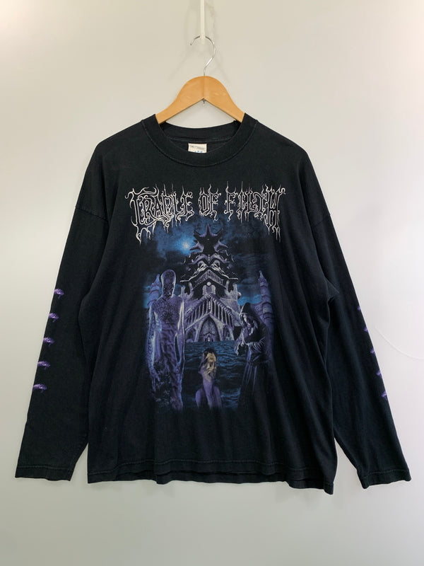 【中古品】【メンズ】 CRADLE OF FIFTH クレイドル オブ フィルス 00S TURN UP THE HORROR L S TEE ターン アップ ザ ホラー 長袖Tシャツ トップス 146-260526-jt-17-min サイズ：XL カラー：ブラック 万代Net店