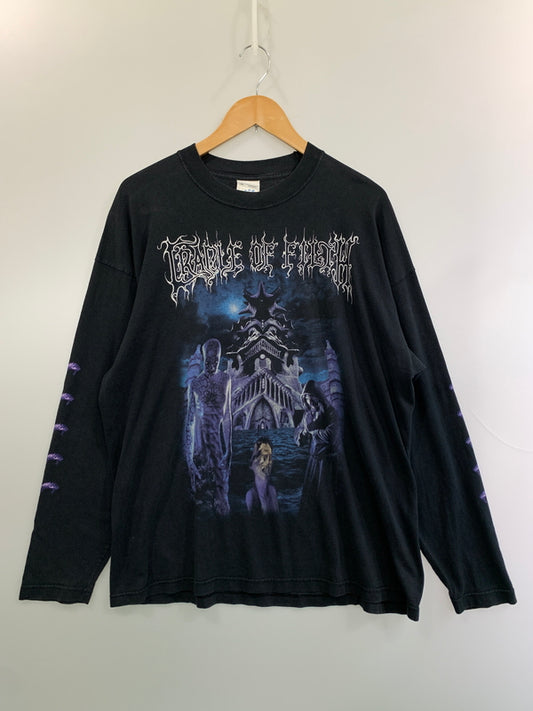 【中古品】【メンズ】 CRADLE OF FIFTH クレイドル オブ フィルス 00S TURN UP THE HORROR L S TEE ターン アップ ザ ホラー 長袖Tシャツ トップス 146-260526-jt-17-min サイズ：XL カラー：ブラック 万代Net店
