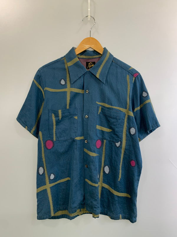 【中古品】【メンズ】 NEEDLES ニードルス ONE‐UP SHIRT C/L KIMONO MR102 SS SHIRT ワンナップシャツ ショートスリーブ キモノ 140-260610-kt-16-min サイズ：S カラー：ブルー系 万代Net店
