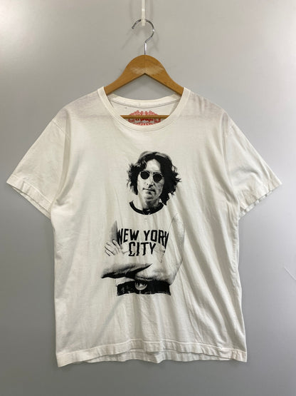 【現状渡し品】【メンズ】 USED ユーズド JOHN LENNON SS TEE ジョン・レノン 半袖 Tシャツ ヴィンテージ メンズ トップス 146-260717-em-48-min サイズ：M カラー：ホワイト 万代Net店