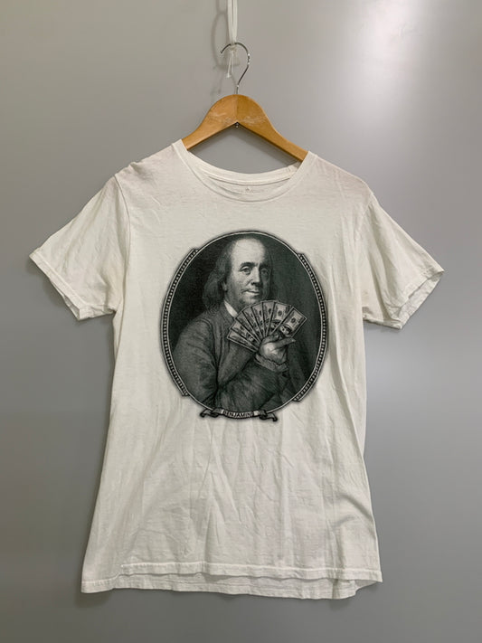【現状渡し品】【メンズ】 USED ユーズド BENJAMINS SS TEE Tシャツ 146-260523-zi-19-min サイズ：M カラー：ホワイト 万代Net店