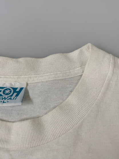 【中古品】【メンズ】 EOH HAWAII イーオーエイチハワイ 90S COMPLATE SS PRINT TEE Tシャツ 146-260523-zi-20-min サイズ：L カラー：ホワイト 万代Net店